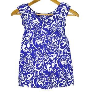 Kala Hawaiian Aloha Dress Girls Sz 6 Purple Tropical Flowers Made in Hawaii USA